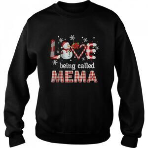 Love Being Called Mema Snowman Christmas Sweatshirt